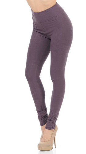 Dusty Plum Buttery Soft High Waisted Basic Solid Leggings