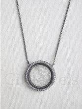 Load image into Gallery viewer, CZ Glass Necklace with Floating Crystals