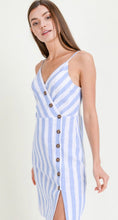Load image into Gallery viewer, Linen-Blend, V-Neckline Dress