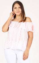 Load image into Gallery viewer, Tie Dye Off Shoulder Ruffle Top