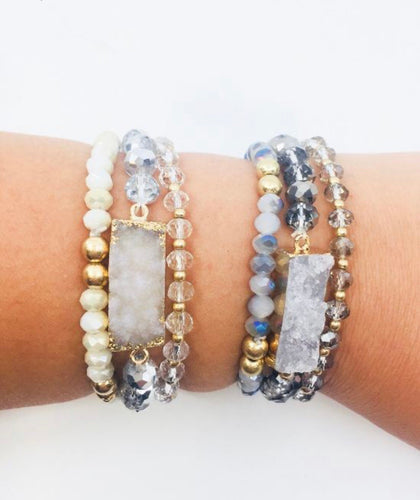 Druzy Bracelet Set