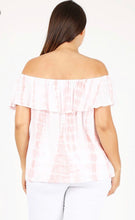 Load image into Gallery viewer, Tie Dye Off Shoulder Ruffle Top