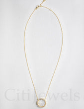 Load image into Gallery viewer, CZ Glass Necklace with Floating Crystals