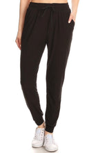 Load image into Gallery viewer, Black Buttery Soft Solid Basic Joggers
