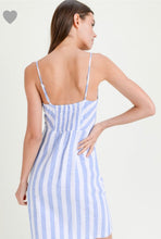 Load image into Gallery viewer, Linen-Blend, V-Neckline Dress