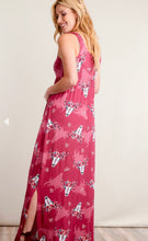 Load image into Gallery viewer, Magenta Floral Bullhead Maxi Dress