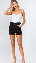 Load image into Gallery viewer, Paper Bag Waist Shorts With Button Front