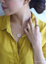 Load image into Gallery viewer, CZ Glass Necklace with Floating Crystals