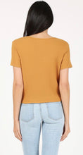Load image into Gallery viewer, Waffle Knit Short Sleeve Blouse