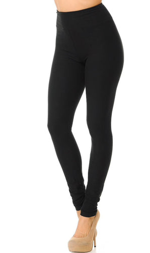 Black Buttery Soft High Waisted Basic Solid Leggings