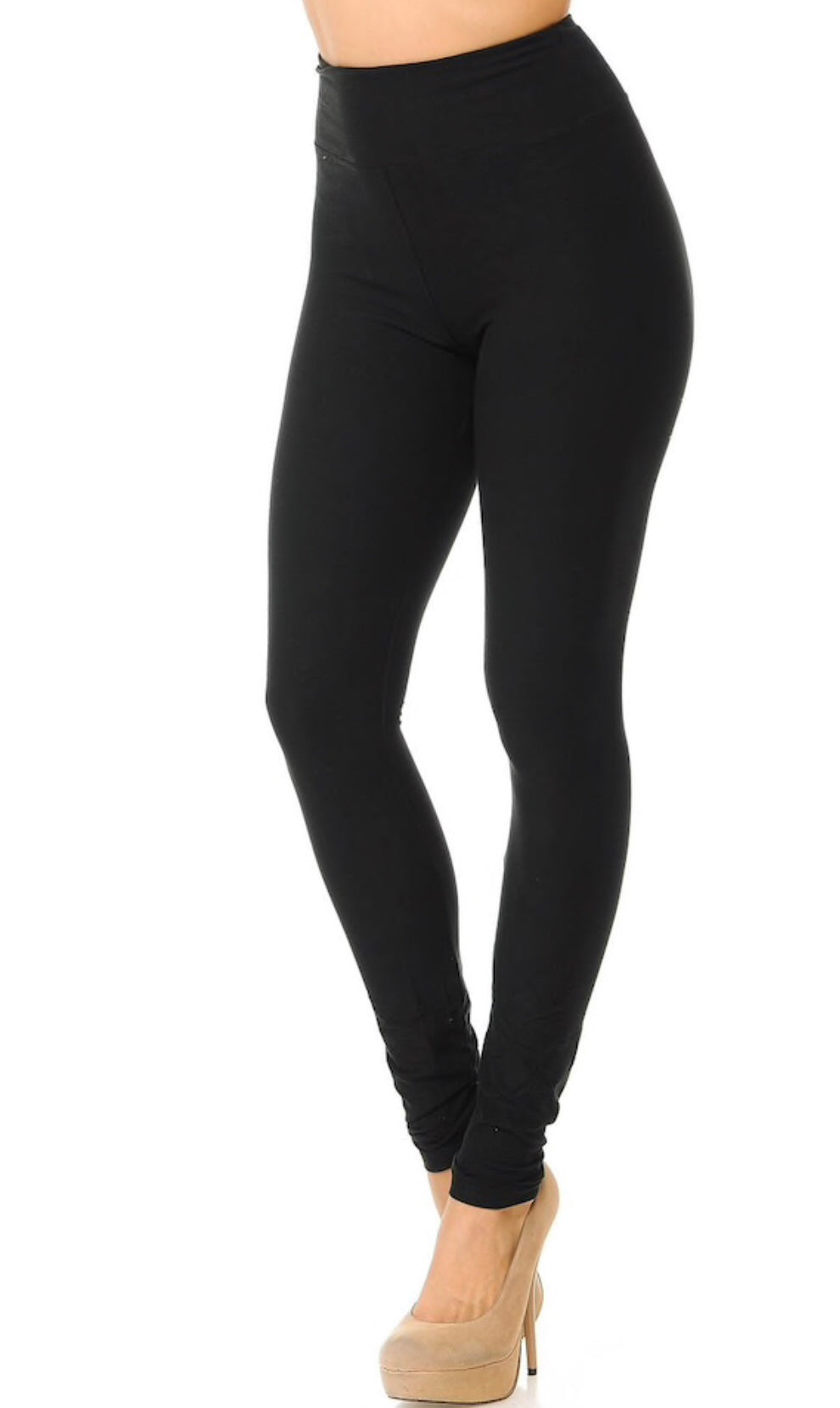 Black Buttery Soft High Waisted Basic Solid Leggings