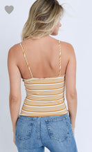 Load image into Gallery viewer, Mustard Scooped Neck Ribbed Knit Tank