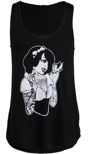 Punk Snow White Graphic Racer Back Tank